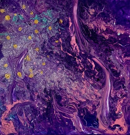 Lightning Bugs on Lilac Tree